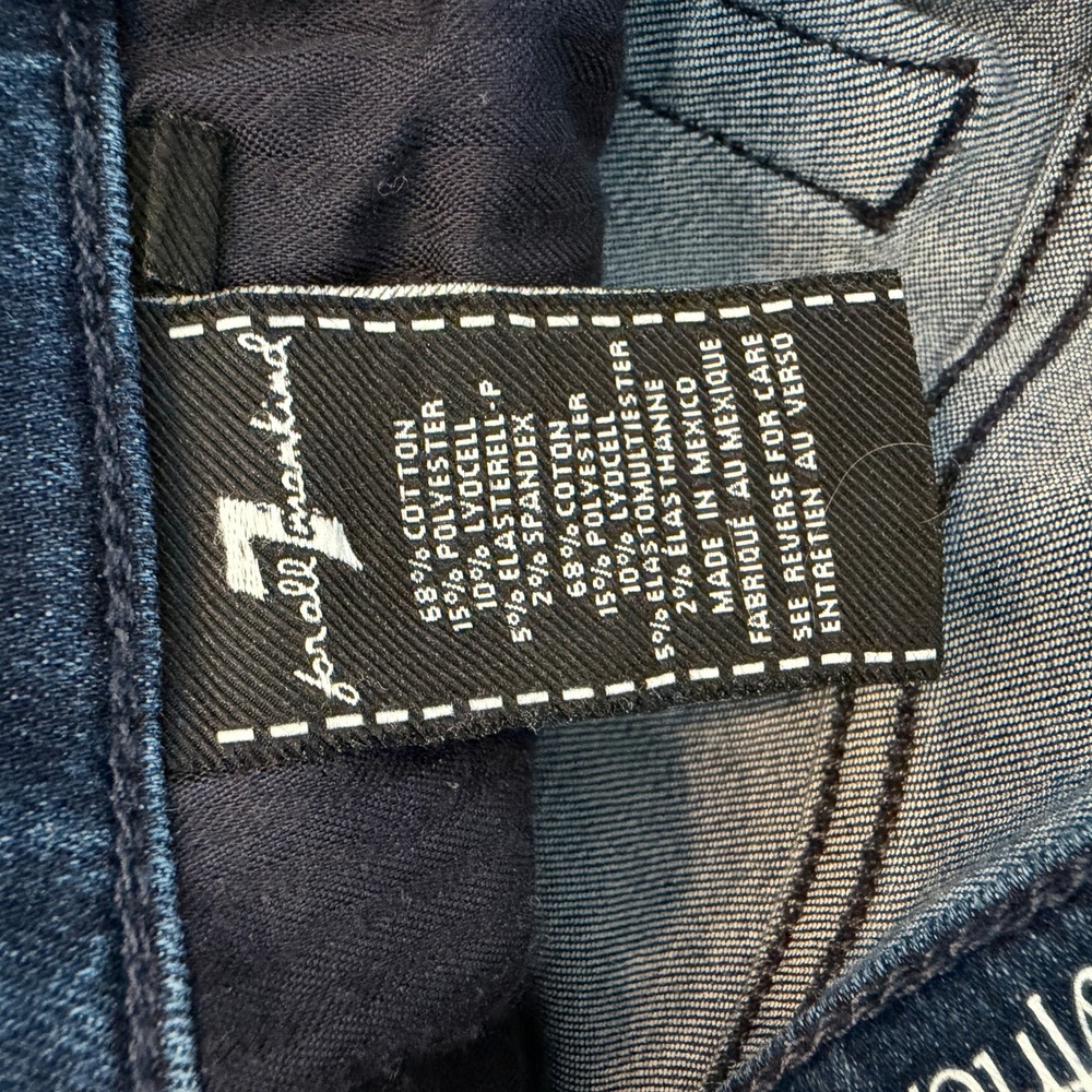 7 For All Mankind Josefina Skinny Boyfriend Jeans Women's 32"x28.5" Measured - Picture 5 of 14